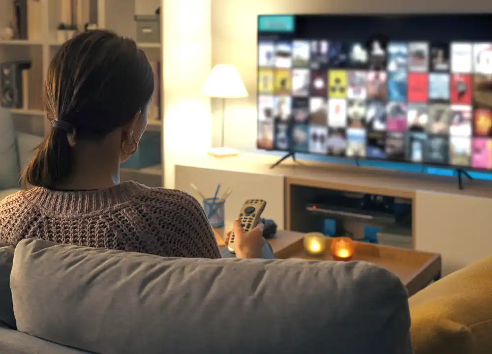 TV kijken in een woonkamer